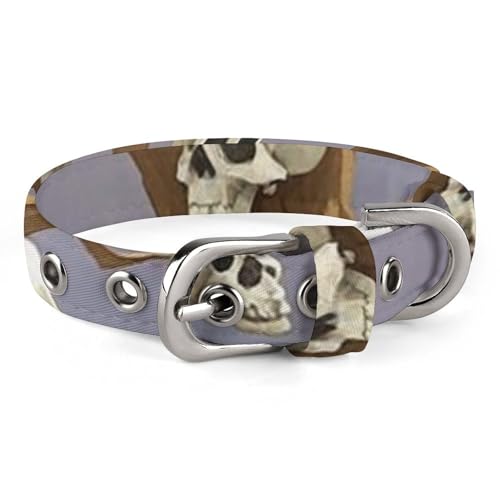 Hundehalsband Netter Welpenhalsbänder Schädel Baum Hund Halsbänder für Medium Hunde Kleiner Hund Halsband Weiche Katze Halsband Haustier Halsband mit Verstellbarer Schnalle 17,9 ~ 25,9 cm von JTKLQBN