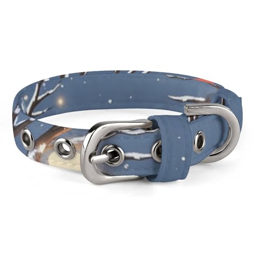 Hundehalsband Netter Welpenhalsbänder Weihnachtsmann Halsband für Medium Hunde Kleiner Hund Halsband Weiche Katze Halsband Haustier Halsband mit Verstellbarer Schnalle 17,9 ~ 25,9 cm von JTKLQBN