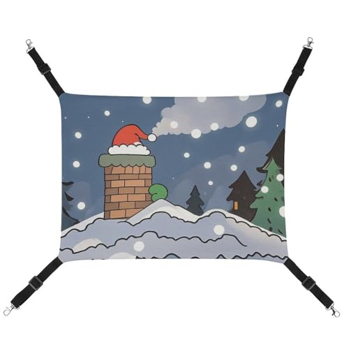 JTKLQBN Hängende Haustier-Hängematte, 42 x 33 cm, bedrucktes Bett, weiche Haustiermatte mit verstellbaren Riemen, atmungsaktive Hängematte für Katzen, Frettchen, kleine Hunde, Kaninchen von JTKLQBN