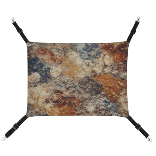 JTKLQBN Hängende Haustier-Hängematte, abstraktes Granit-bedrucktes Bett, weiche Haustiermatte mit verstellbaren Riemen, atmungsaktive Hängematte für Katzen, Frettchen, kleine Hunde, Kaninchen, 42 x 33 von JTKLQBN