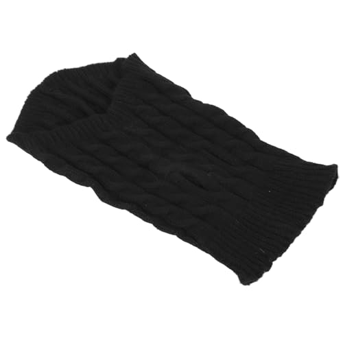 JTLB Hundepullover, Gedrehter Strick, Warm, Weich, Elastischer Saum, Welpen-Winterpullover den Täglichen Spaziergang, Schwarz (L) von JTLB