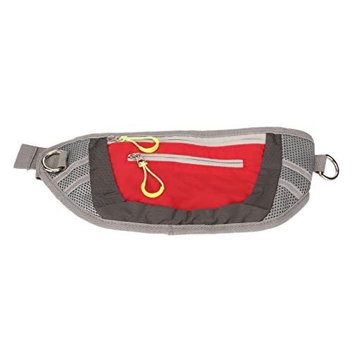 JTLB Multifunktionale Hundeleckerli-Trainingstasche mit Reflektierendem Streifen, Nylon-Haustier-Leckerli-Taschenhalter mit Reißverschluss, Ideal Spaziergänge Im Freien (Rot) von JTLB