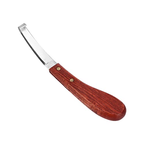 JTLB Pferdehufmesser aus Edelstahl mit Holzgriff, Hochwertiges Hufschneidewerkzeug für eine Effektive Bauernhofpflege (Einzelklinge, rechte Hand) von JTLB