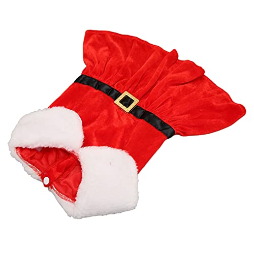 JTLB Weihnachtskleid mit Weihnachtsmannmotiv Hunde und Katzen, Hautfreundlich, Atmungsaktiv, Elastisch, Perfekte Winterkleidung Ihre Kleinen Haustiere (XL) von JTLB