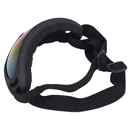 UV-Schutz-Hunde-Sonnenbrille für Große Hunde, Bunte Brillengläser mit PVC-Rahmen, Verstellbarer Riemen (3004 Farbfilm mit schwarzem Rahmen) von JTLB