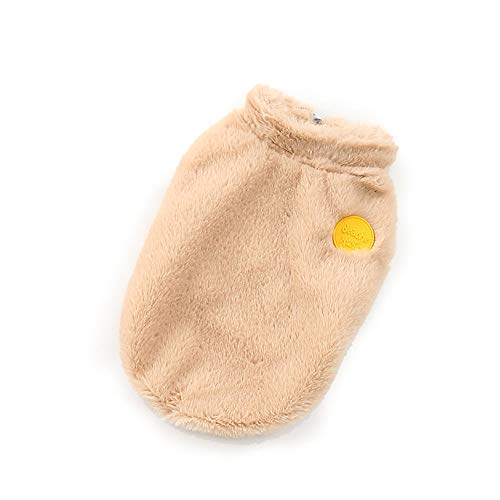 JTRHD Outdoor Haustier Kleidung Haustier-Kleidung Warm-Mantel Netter Welpen Small Medium Hund 4 Farben Winter im Freien warm (Farbe : Beige, Size : S) von JTRHD