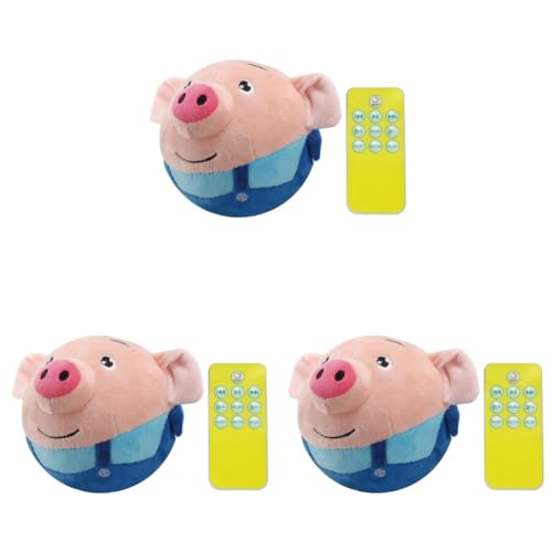 JUCHRZEY Aktiv bewegliches Haustier-Plüschspielzeug, interaktives Hundespielzeug, springende Bälle für Haustiere (blaues Schwein) von JUCHRZEY