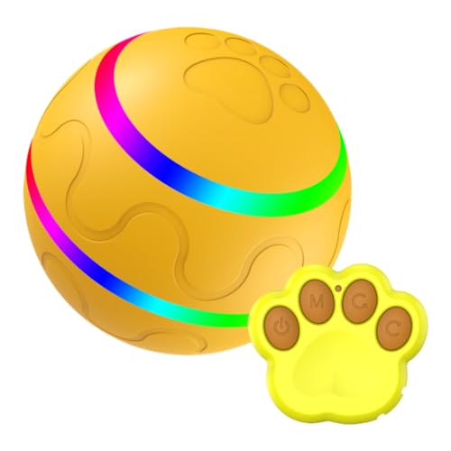JUCHRZEY Hindernisvermeidung, elektrischer Katzen-Rollball, mehrere Modi, Hunde-Sprungball, interaktiver Katzenspielzeugball mit Fernbedienung für Katzen und Hunde im Innenbereich von JUCHRZEY