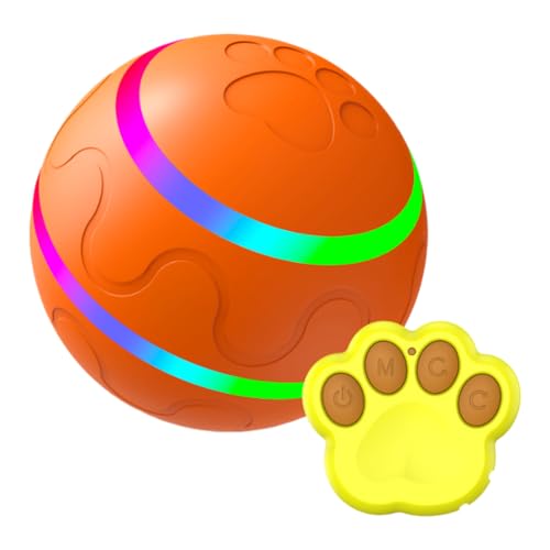 JUCHRZEY Interaktiver Katzenspielzeugball, Hindernisvermeidung, intelligenter Haustierspielzeugball, wasserdichter elektrischer Katzenrollball mit Fernbedienung für Katzen und Hunde im Innen von JUCHRZEY