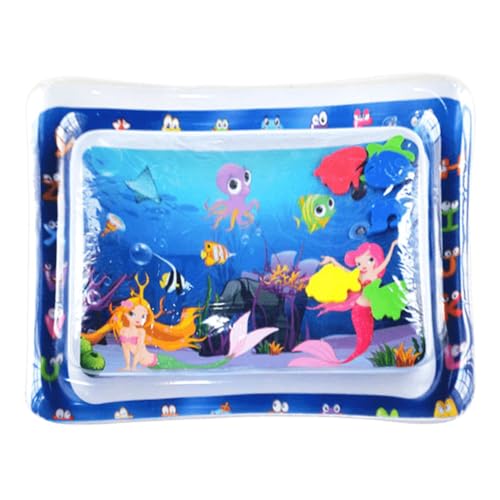 JUCHRZEY Sensorische Wasserspielmatte mit Fischen, sensorische Wasserspielmatte, Bauchzeit-Wasserspielmatte for gelangweilte Hauskatzen von JUCHRZEY