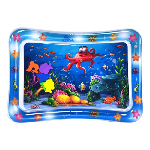 JUCHRZEY Wasser-Sensor-Spielmatte mit Fischen, Wasser-Sensor-Spielmatte, Bauchzeit-Wasser-Spielmatte for gelangweilte Hauskatzen von JUCHRZEY