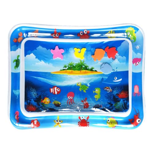 JUCHRZEY Wasser-Sensor-Spielmatte mit Fischen, Wasser-Sensor-Spielmatte, Bauchzeit-Wasser-Spielmatte for gelangweilte Hauskatzen von JUCHRZEY