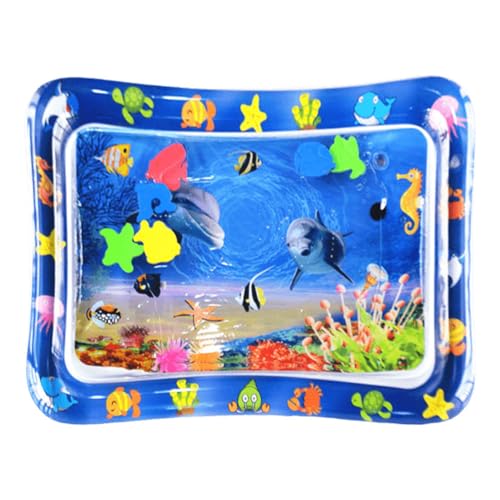 JUCHRZEY Wassersensorische Spielmatte mit Fisch, Wassersensor-Spielmatte, Bauchzeit-Wasserspielmatte for gelangweilte Hauskatzen von JUCHRZEY