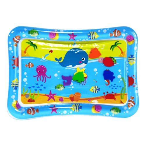 JUCHRZEY Wassersensorische Spielmatte mit Fisch, Wassersensor-Spielmatte, Bauchzeit-Wasserspielmatte for gelangweilte Hauskatzen von JUCHRZEY