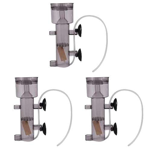 JUFUM 3 x 600 l/h Mini-Aquarium Meeresfische Korallen Tank internen Hang on Air Protein Skimmer mit Holz Air Stone Schlauch von JUFUM