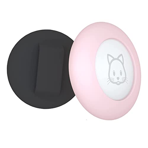 JUJIAN Katze Halskette Locher für Tag Halskette Locher Kompatibel für, 2Pack Hülle Cover Schwarz und Pink von JUJIAN