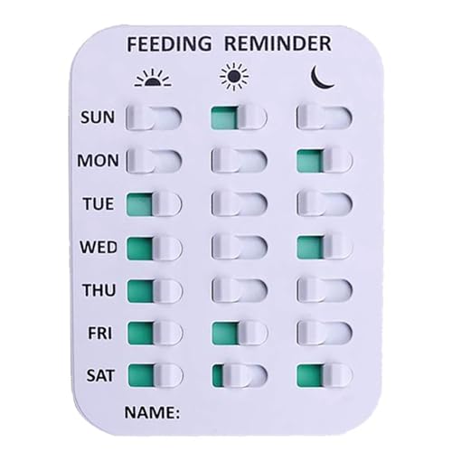 JUJNE 1 Stück Fütterungserinnerung für Hunde, Weißes ABS-Haustierzubehör, Magnetische oder Doppelseitige Klebeanwendung, Erinnerung An die Fütterung Von Haustieren von JUJNE