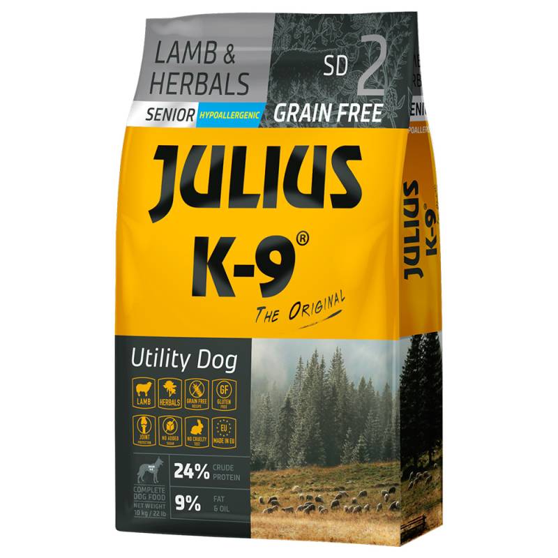 10 kg / 12 kg JULIUS K-9 zum Sonderpreis! - 10 kg Senior / Light Lamm & Kräuter von JULIUS K-9