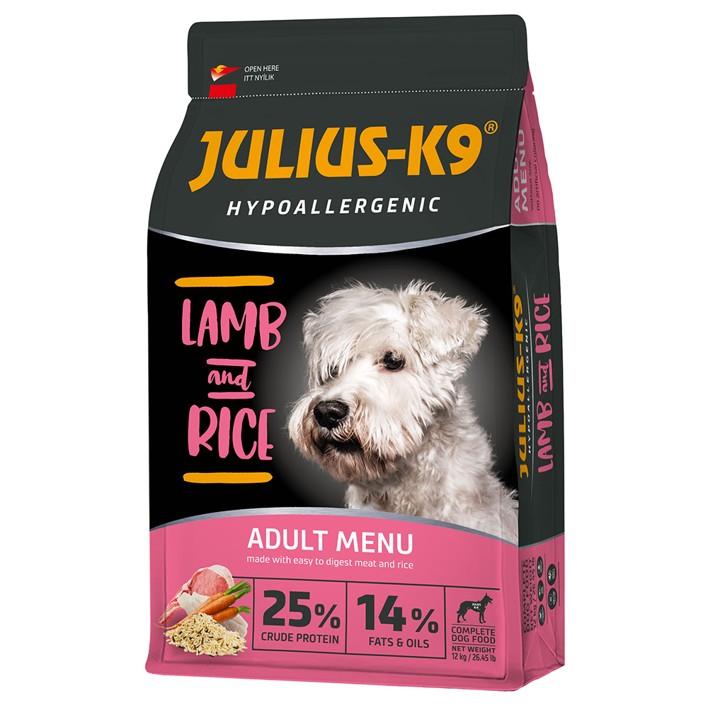 10 kg / 12 kg JULIUS K-9 zum Sonderpreis! - 12 kg High Premium Adult Hypoallergenic Lamm von JULIUS K-9