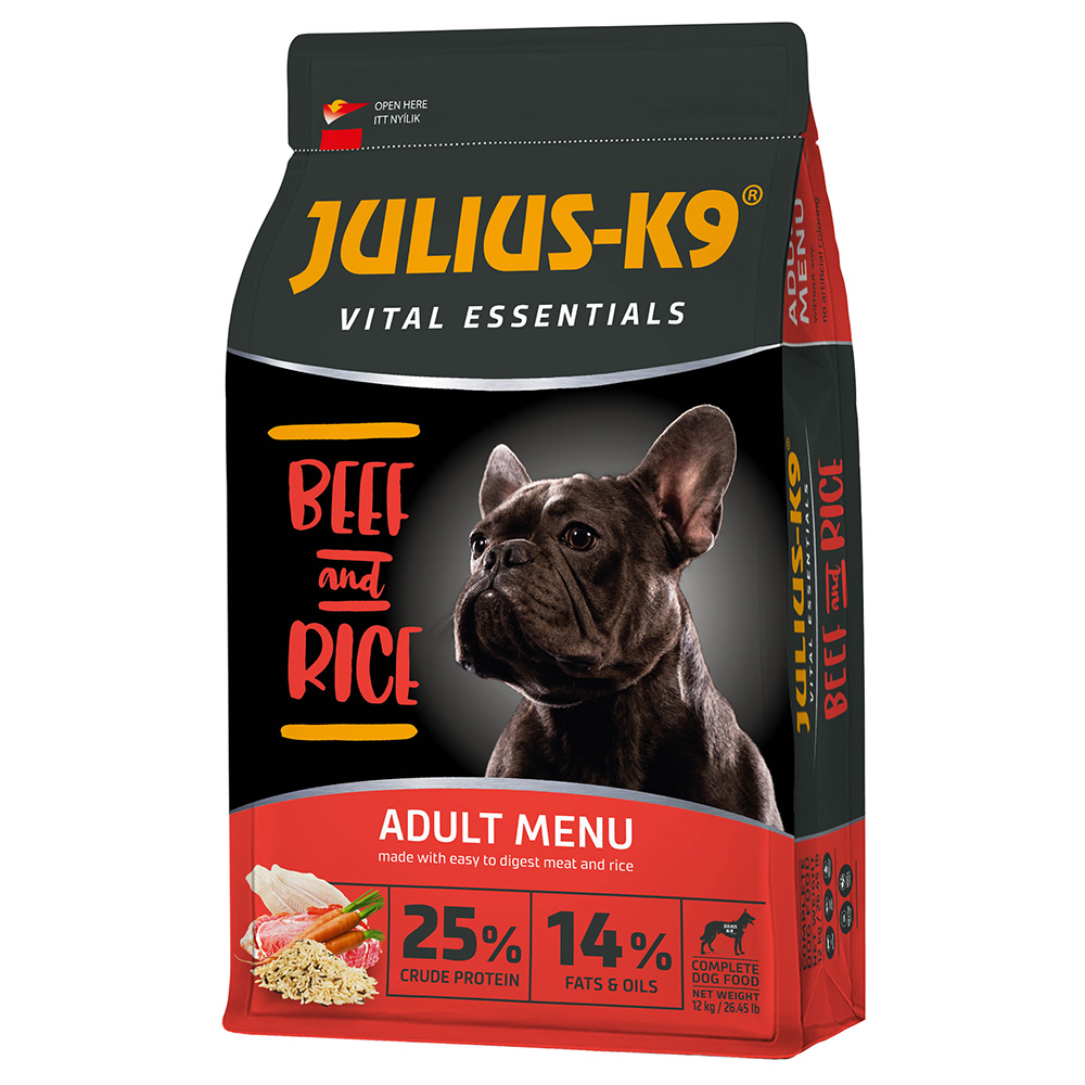 10 kg / 12 kg JULIUS K-9 zum Sonderpreis! - 12 kg High Premium Vital Essentials Rind von JULIUS K-9