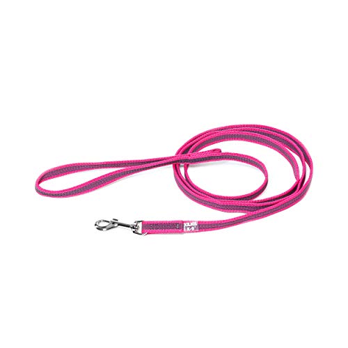 IDC Color & Gray gumierte Leine, 14 mm x 2 m mit Schlaufe, Pink-Grau von JULIUS K-9