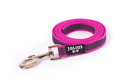 IDC Color & Gray gumierte Leine, 20 mm x 1 m ohne Schlaufe, Pink-Grau von JULIUS K-9