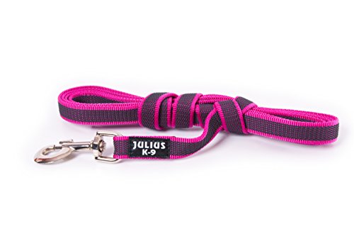 IDC Color & Gray gumierte Leine, 20 mm x 3 m mit Schlaufe, Pink-Grau von JULIUS K-9