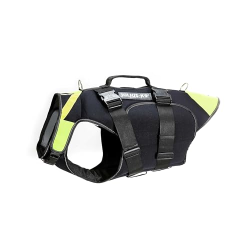 Julius-K9, IDC Multifunktionale Hundeweste 3in1, Größe: XL, Schwarz und Neon von JULIUS K-9