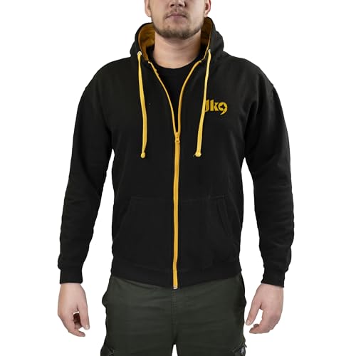 JK9 Jet Black/Gold Full-Zip Hoodie 2XL von JULIUS K-9