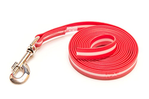 Julius-K9, 216IDC-L-R-5, IDC Lumino Leine phosphoreszierend, 19mm*5 m, ohne Schlaufe, Rot von JULIUS K-9