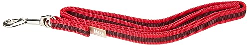 IDC Color & Gray gumierte Leine, 14 mm x 1 m mit Schlaufe, Rot-Grau von JULIUS K-9