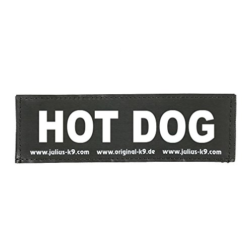 Julius-K9 162LR-G-32540 Klettaufschrift, HOT DOG, schwarz von JULIUS K-9