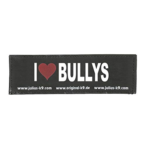 Klettaufschrift, I ♥ BULLYS, groß, Schwarz von JULIUS K-9