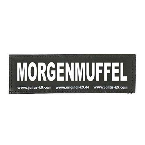 Julius-K9 162LR-G-33288 Klettaufschrift, MORGENMUFFEL, schwarz von JULIUS K-9