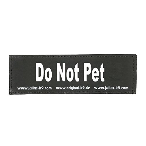 Julius-K9 162LR-K-27676 Klettaufschrift, Do Not Pet, klein, schwarz von JULIUS K-9