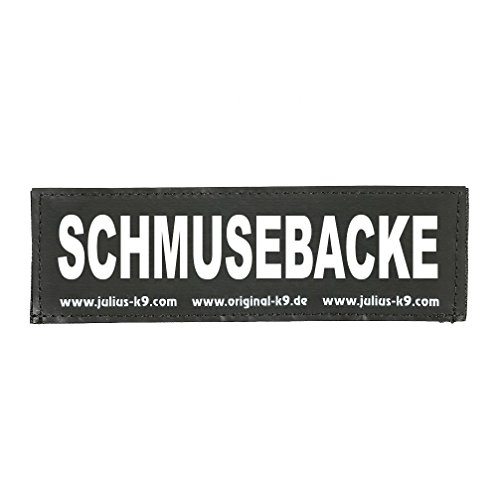 Julius-K9 162LR-K-30409 Klettaufschrift, SCHMUSEBACKE, klein, schwarz von JULIUS K-9