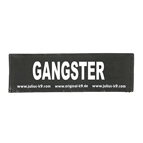 Julius-K9 162LR-K-35947 Klettaufschrift, GANGSTER, klein, schwarz von JULIUS K-9