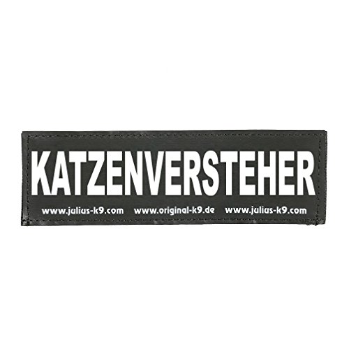 Julius-K9 162LR-K-36630 Klettaufschrift, KATZENVERSTEHER, klein, schwarz von JULIUS K-9