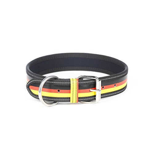 JULIUSK-9 400H K-9 Kunstleder Halsband in deutschen Nationalfarben von JULIUS K-9