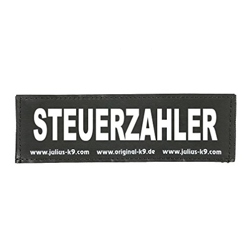 Julius-K9 162LR-K-30676 Klettaufschrift, STEUERZAHLER, klein, schwarz von JULIUS K-9