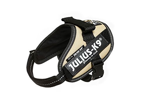 Julius-K9 IDC Powerharness Hundegeschirr mit zwei kostenlosen Patches, Beige Mini-Mini von JULIUS K-9