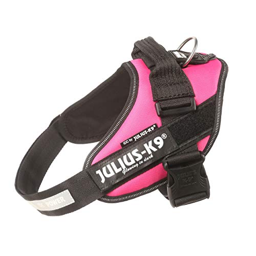 Julius-K9 IDC Powerharness Hundegeschirr mit zwei kostenlosen Patches, Dunkelrosa, Größe 0 von JULIUS K-9