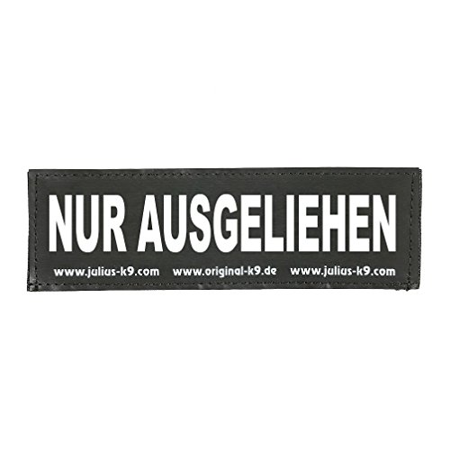 Klettaufschrift, NUR AUSGELIEHEN, klein, Schwarz von JULIUS K-9