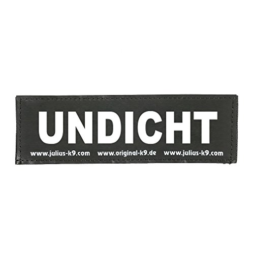 Klettaufschrift, UNDICHT, klein, Schwarz von JULIUS K-9