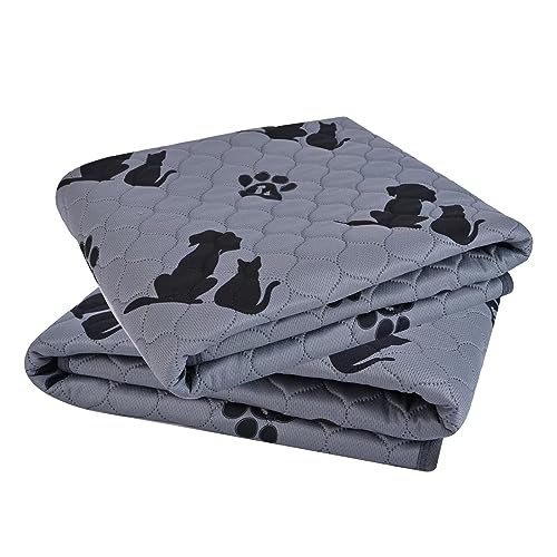 JUMEIHUI Waschbare Pee Pads für Hunde, wiederverwendbare Pee Pads für Hunde, rutschfest, Haustierzubehör, Hunde-Pads, extra groß, Laufstall, für den Innenbereich, 45,7 x 61 (2 Stück) von JUMEIHUI