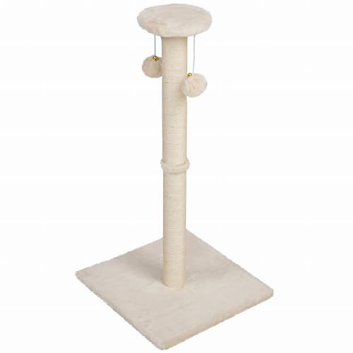 JUMI Kratzbaum für Katzen Beige – Mehrstöckiger Spielbaum, Schlafplatz, Spielzeug von JUMI