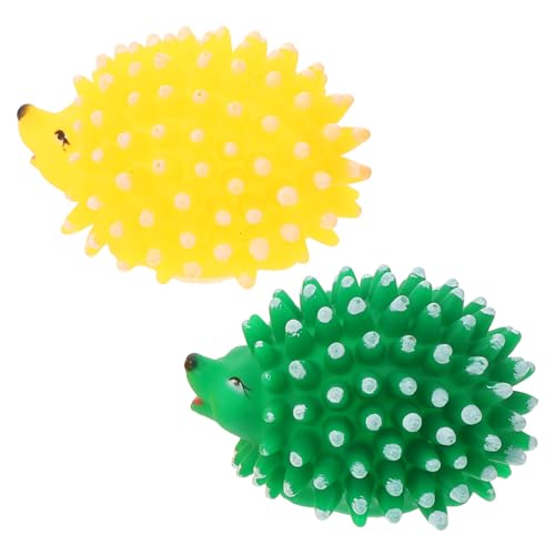 JUMPLAWN 2St Haustier-Igel- Animal Toys Tier Dog Toy Dogs Toys Welpenspielzeug Hund zahnbürste Beiß für Haustiere für Haustiere Emulsion Yellow von JUMPLAWN