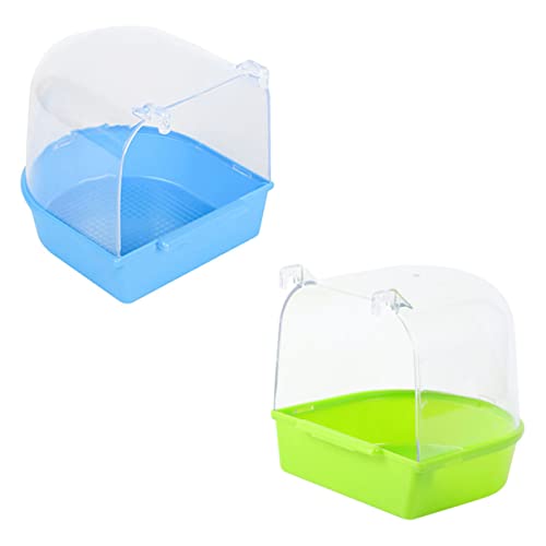 JUMPLAWN 2stücke Hängende Vogelbadewanne Für Kleine Vögel Parrot Shower Basin Grün Und Blau Umweltfreundliches Material Leicht Zu Reinigen Für Wellensittiche Und Kanarienvögel JUMPLAWN 2stücke Hängende Vogelbadewanne Für Kleine Vögel Parrot Shower Basin Grün Und Blau Umweltfreundliches Material Leicht Zu Reinigen Für Wellensittiche Und Kanarienvögel von JUMPLAWN