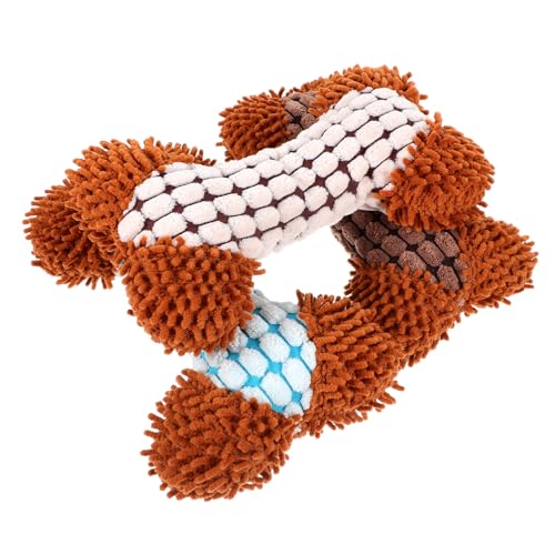 JUMPLAWN 3 Stück Weihnachts-Plüschtier mit Hundegeräusch Interactive Dog Toys Dog chew Toy Aggressive Kauspielzeuge für Hunde kleines hundespielzeug Welpe spielt kauen für welpen von JUMPLAWN