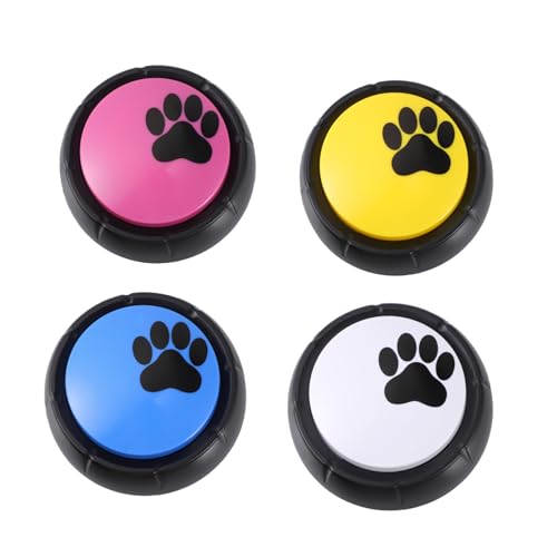 JUMPLAWN 4 Stück Trainingsknopf Für Haustiere Exquisites Für Haustiere Aufnahmeknopf Für Das Training Von Haustieren Aufnahmeknöpfe Hunde/Haustierknöpfe Tier Clicker Knopf Hunde von JUMPLAWN